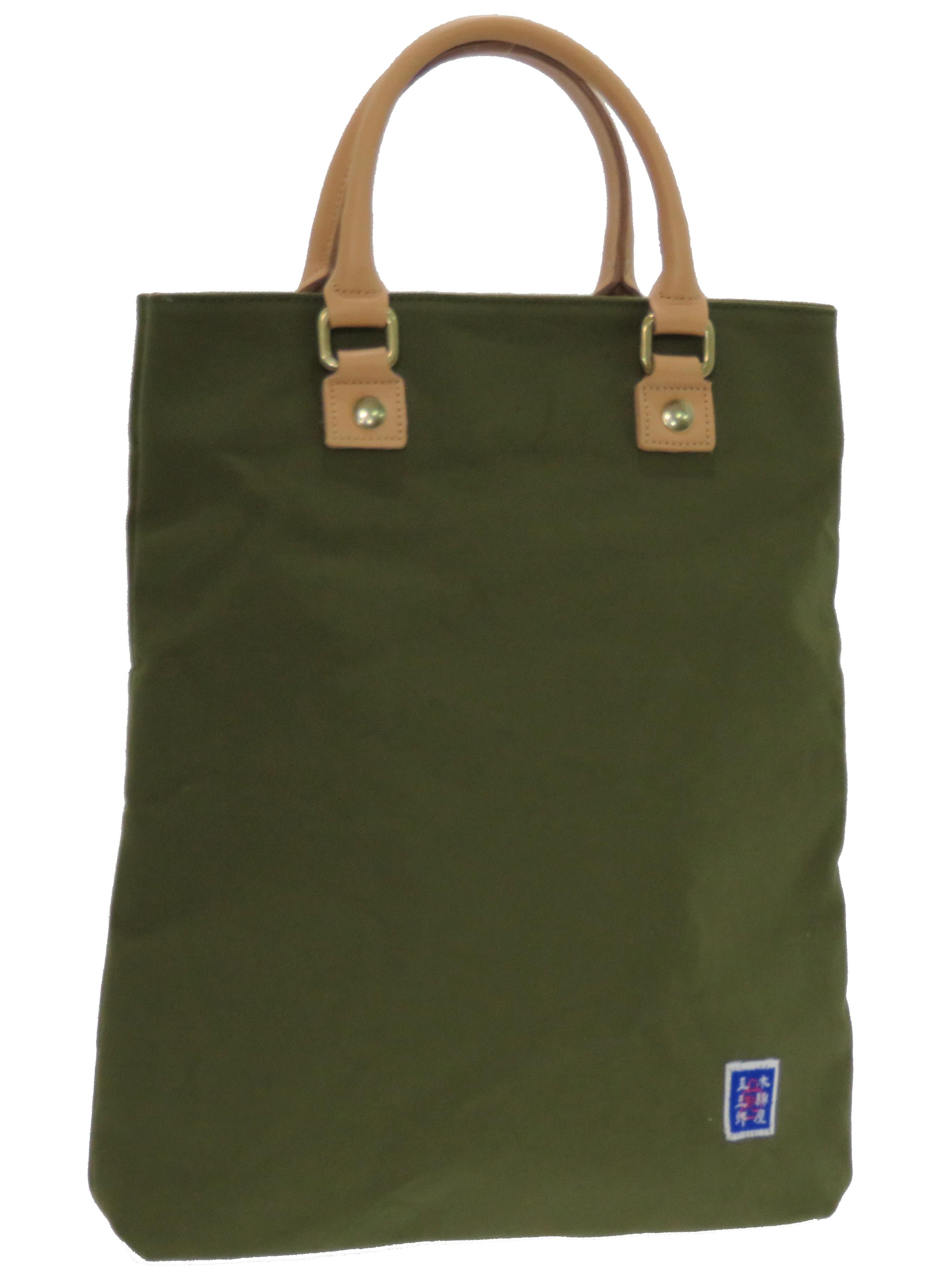 木綿屋五三郎（もめんやごさぶろう）　8号帆布（生地名：富士金梅）　No.4976「口折れショルダートート」　日本製