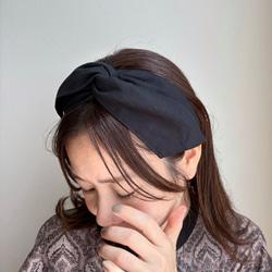 ワイヤーヘアバンド（定番のブラック）chika ワイヤーターバン 痛く