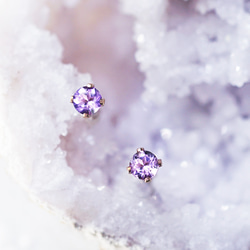 紫水晶 3 毫米耳環 ~Astarte 第1張的照片