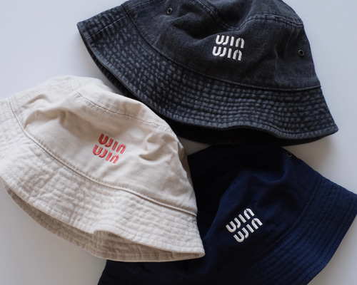 winwin 刺繍 コットンバケットハット / unisex ハット wagdog 通販
