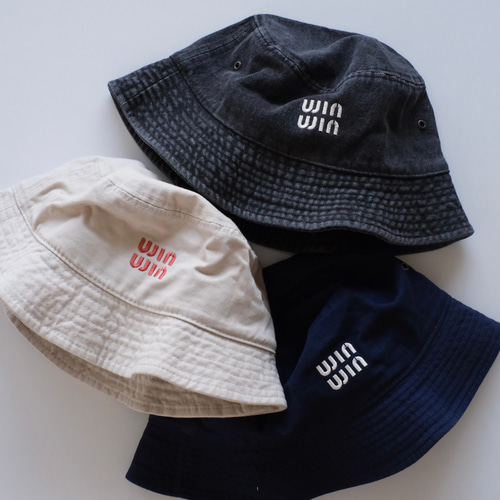 winwin 刺繍 コットンバケットハット / unisex ハット wagdog 通販