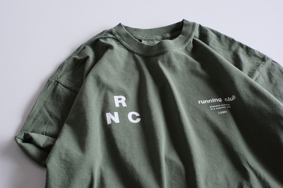 ヴィンテージライク オーバーシルエット半袖Tシャツ / RNC / リーフグリーン 3枚目の画像