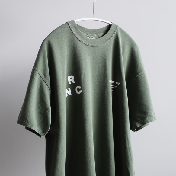 ヴィンテージライク オーバーシルエット半袖Tシャツ / RNC / リーフグリーン 2枚目の画像