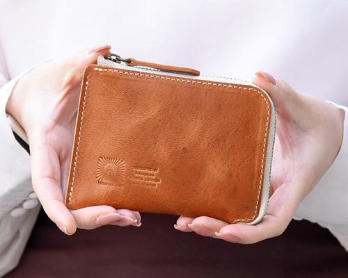 小銭入れ 本革 小さい l字ファスナー お札も入る コインケース