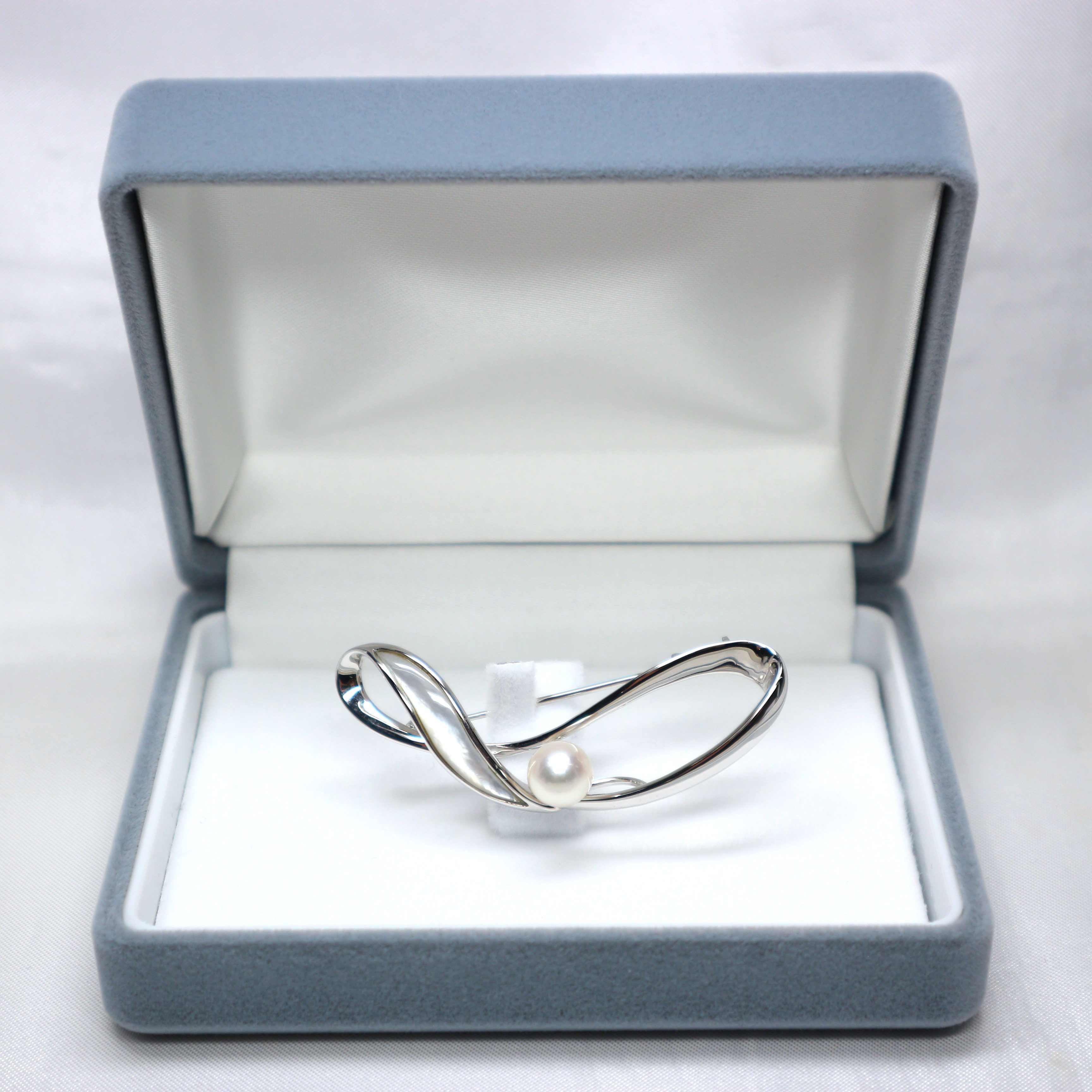 アコヤ真珠シルバーブローチ③（7.5mm珠）