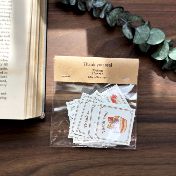 謝謝封條「草莓蛋糕」[附35貼紙]草莓甜點情人節 第4張的照片