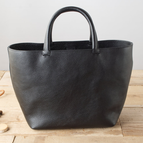 受注製作】レザーミニトートバッグ lmtt2-M ［ブラック］ トート