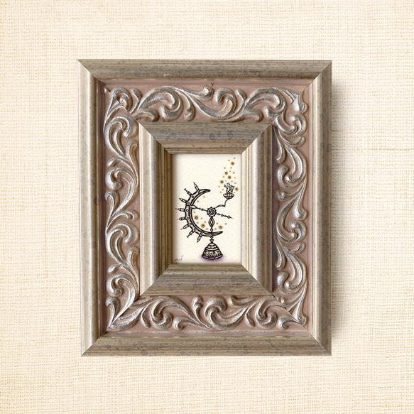 ミニ額縁 原画【 きみにふりそそぐは、無限大 】 6枚目の画像