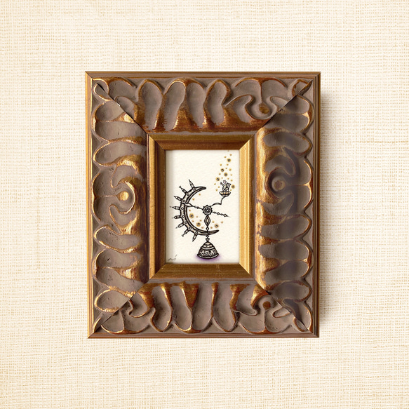 ミニ額縁 原画【 きみにふりそそぐは、無限大 】 2枚目の画像