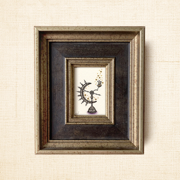 ミニ額縁 原画【 きみにふりそそぐは、無限大 】 3枚目の画像