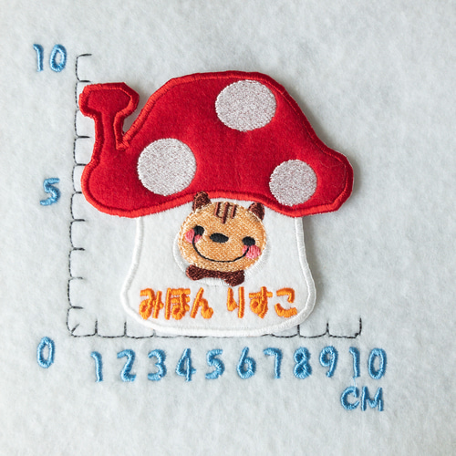 ピンクハウス 刺繍ワッペン リス りんご