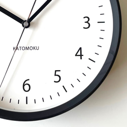 KATOMOKU muku圓形掛鐘4黑色km-57BRC無線電鐘 第7張的照片