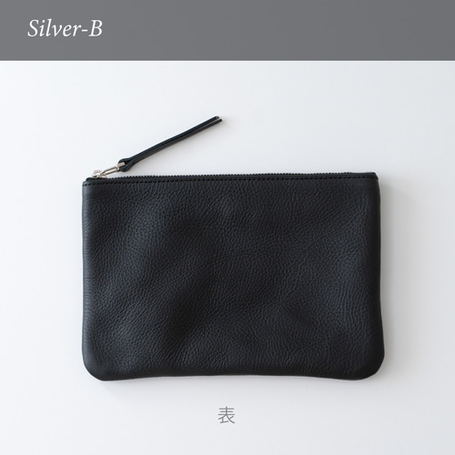 革のフラットポーチL Black ポーチ Fuku 通販 4781686｜Creema