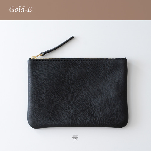 MAY③ブックカバー、フラットポーチ 革のフラットポーチL Black ポーチ Fuku 通販 4781686｜Creema