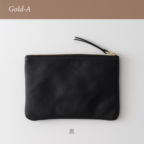 革のフラットポーチL Black ポーチ Fuku 通販 4781686｜Creema