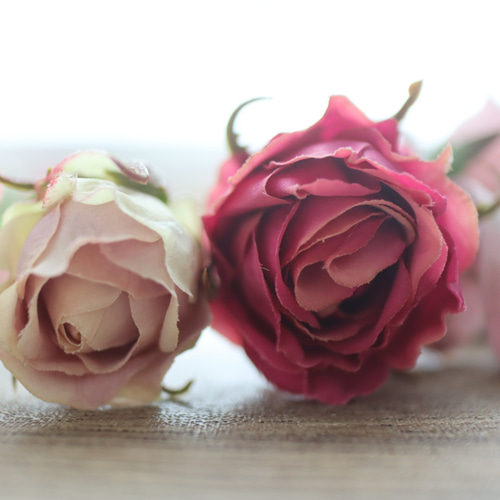 花冠＊オールドローズとアンティークピンクの花かんむり＊ウェディング