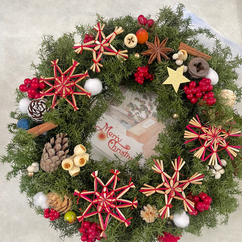 クリスマスリース281 クリスマス リース「Happy X'mas & New Year～2way～」｜フラワー