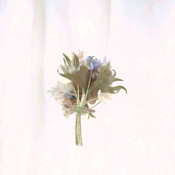 海葵和丁香紫 * 真絲 * 胸花 第4張的照片