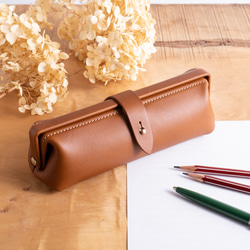 Paka-pen #コニャック　イタリアンレザーのペンケース Paka-pen ＃コニャック イタリアンレザーのペンケース 入学祝い