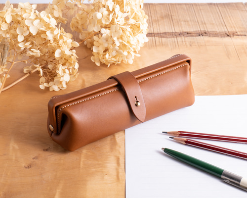 Paka-pen #コニャック　イタリアンレザーのペンケース Paka-pen #コニャック イタリアンレザーのペンケース ペンケース