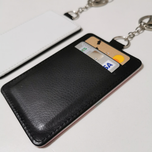 オーダーメイド カードケース パスケース キーホルダー 2列 カセット