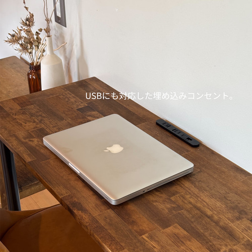 【受注製作納期1週間】90×45 USBコンセント付きワークデスク　机　テーブル USBコンセント対応】45.Work Desk 90×40 色が選べる 組立工具不要