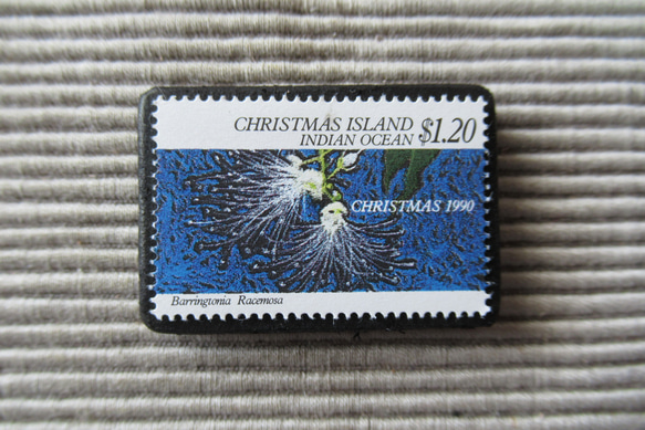 聖誕島聖誕郵票胸針3010 第1張的照片