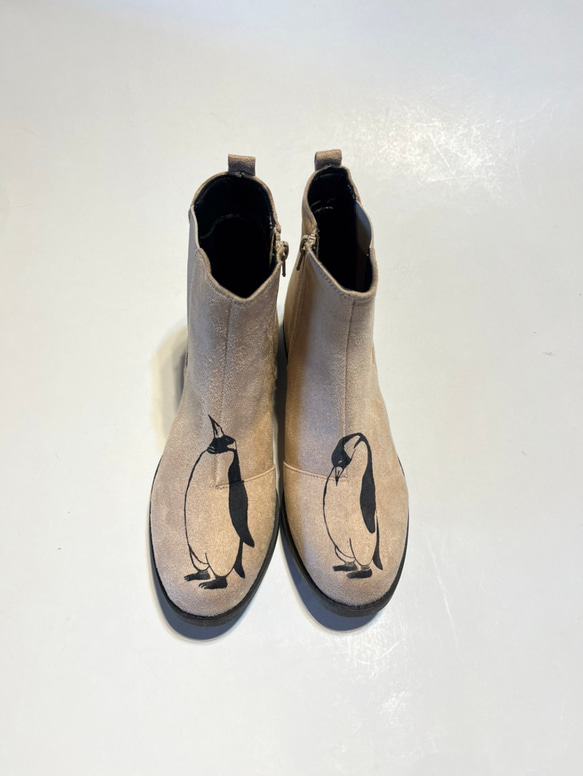 ペンギンサイドゴアブーツ、ブーツ、靴、オリジナルデザイン 3枚目の画像