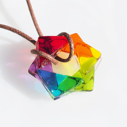 金平糖玻璃「金平糖【彩虹】」項鍊【可以選擇顏色和繩子的長度】【訂製】≪免運費≫ 第6張的照片