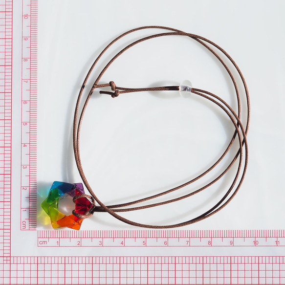 金平糖玻璃「金平糖【彩虹】」項鍊【可以選擇顏色和繩子的長度】【訂製】≪免運費≫ 第2張的照片