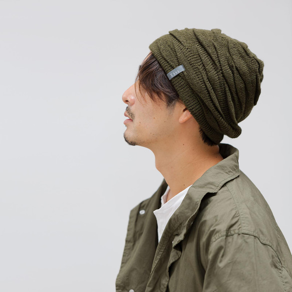 【新品未使用】/チサキ/キャップニット帽/カーキ chisaki / チサキ / ウールキャップ - 北欧、暮らしの道具店