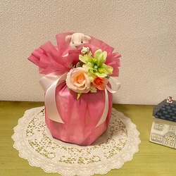 オムツケーキ mini Red X'mas 出産祝い　 4枚目の画像