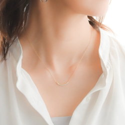 【送料無料】14kgf Bow Shape Necklace 8枚目の画像