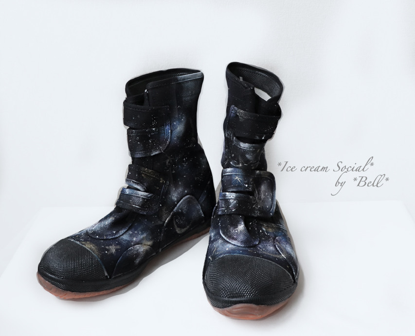 SALE★手描きブーツ☆Starry Night24cm