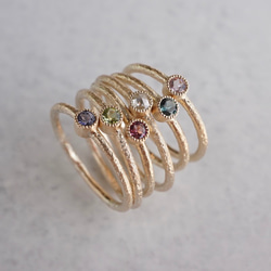 Moon stone birthstone ring {R050K18/K10MS} 第6張的照片