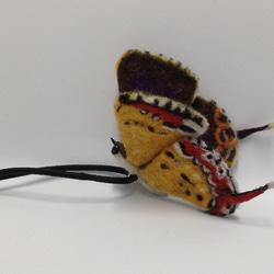 蝴蝶、紅邊黃小灰蝶-裝飾-羊毛氈 第2張的照片