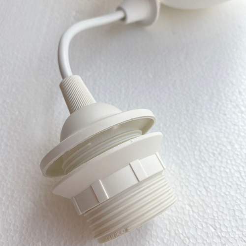 レース編みのランプシェード 半球体 桜 ブルー シーリングライト