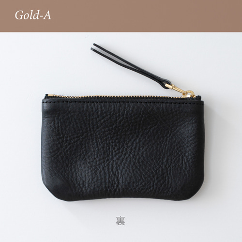 革のフラットポーチS Black ポーチ Fuku 通販 4826827｜Creema