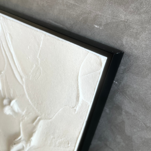 現代アート 40×30㎝ フレーム付き テクスチャーアート モダン