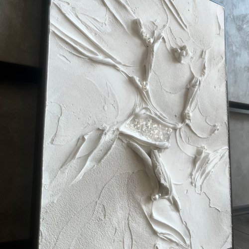 ななページ| テクスチャーアート 現代アート 40×30㎝ フレーム付き テクスチャーアート モダン