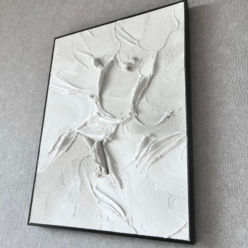 現代アート 40×30㎝ フレーム付き テクスチャーアート モダン