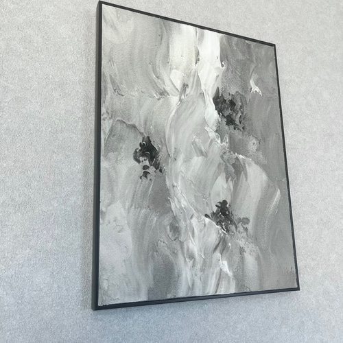 現代アート 40×30㎝ フレーム付き テクスチャーアート モダン