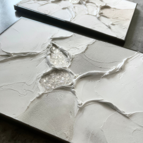 現代アート 現代アート 40×30㎝ フレーム付き テクスチャーアート モダン