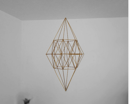 biulah モビール　2点セット　ヒンメリ　真鍮　mobile 楽天市場】手作りキット モビール 真鍮 北欧 ヒンメリ ［壁かけタイプ