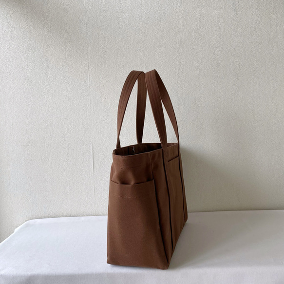 【共15色】「Pocket tote」通勤尺寸/倉敷帆布尺寸8【訂製】 第3張的照片