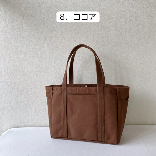 全15色】「ポケットトート」通勤サイズ／倉敷帆布8号【受注制作