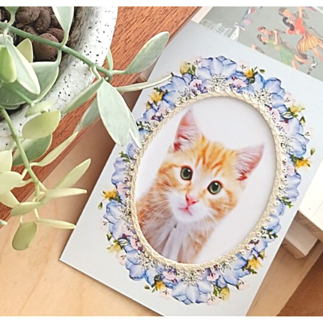 ♥海外からやってきた物♥親子猫のフォトフレーム　写真立て ♥海外からやってきた物♥親子猫のフォトフレーム　写真立て