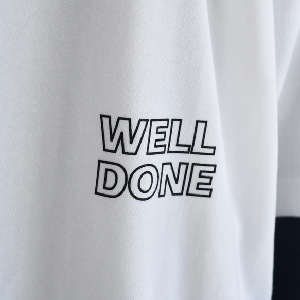 【NEW】オーバーシルエット半袖Tシャツ / WELL DONE / ホワイト / unisex 9枚目の画像