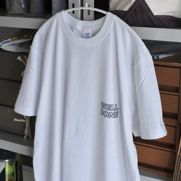 【NEW】オーバーシルエット半袖Tシャツ / WELL DONE / ホワイト / unisex 19枚目の画像