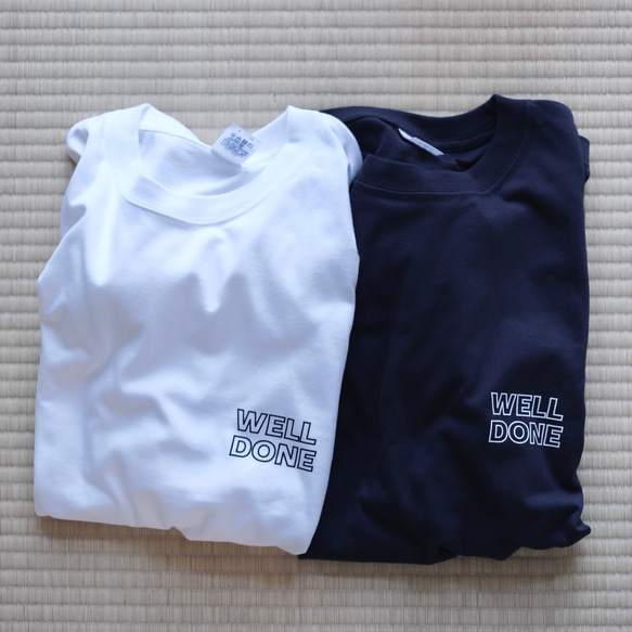 【NEW】オーバーシルエット半袖Tシャツ / WELL DONE / ホワイト / unisex 3枚目の画像